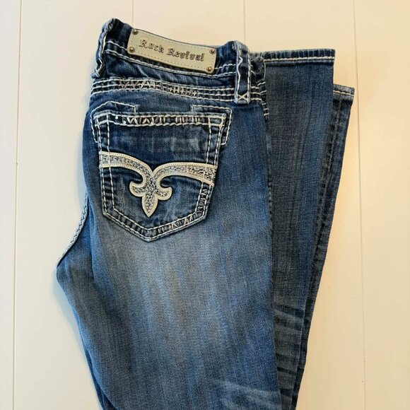 Rock Revival Denim - Rock Revival Ella Easy Boot Jeans | Size 28 | 29” Inseam | Heavy Stitch Bootcut
